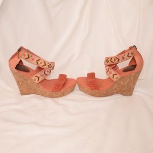 The Sak - Coral Wedges  - Never Worn - Size 9.5